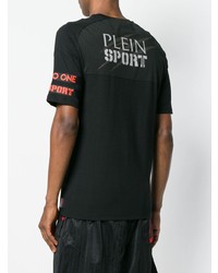 T-shirt à col rond imprimé noir Plein Sport