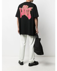 T-shirt à col rond imprimé noir Off-White