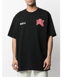 T-shirt à col rond imprimé noir Off-White