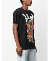 T-shirt à col rond imprimé noir Philipp Plein