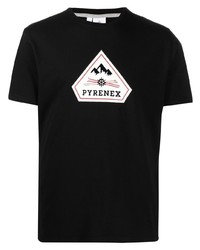 T-shirt à col rond imprimé noir Pyrenex