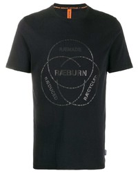 T-shirt à col rond imprimé noir Raeburn