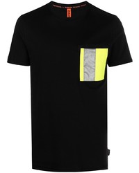 T-shirt à col rond imprimé noir Raeburn