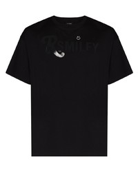 T-shirt à col rond imprimé noir Raf Simons