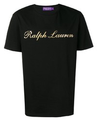 T-shirt à col rond imprimé noir Ralph Lauren Purple Label