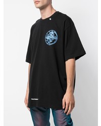 T-shirt à col rond imprimé noir Off-White