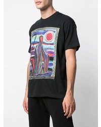 T-shirt à col rond imprimé noir Supreme