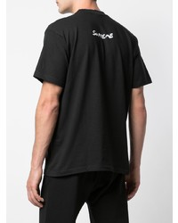 T-shirt à col rond imprimé noir Supreme