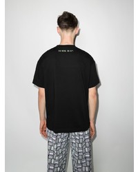 T-shirt à col rond imprimé noir Vetements