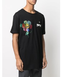 T-shirt à col rond imprimé noir Philipp Plein