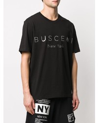 T-shirt à col rond imprimé noir Buscemi