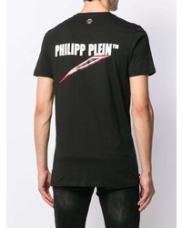 T-shirt à col rond imprimé noir Philipp Plein