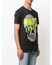 T-shirt à col rond imprimé noir Philipp Plein