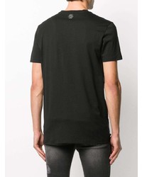 T-shirt à col rond imprimé noir Philipp Plein