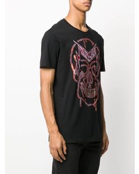 T-shirt à col rond imprimé noir Philipp Plein