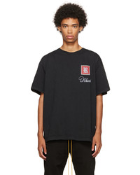 T-shirt à col rond imprimé noir Rhude