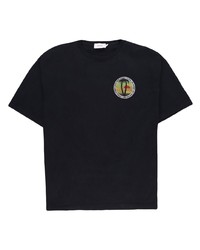 T-shirt à col rond imprimé noir Rhude