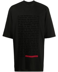 T-shirt à col rond imprimé noir Rick Owens DRKSHDW