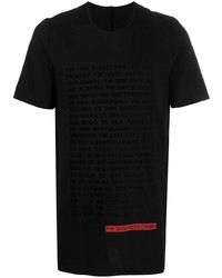 T-shirt à col rond imprimé noir Rick Owens DRKSHDW