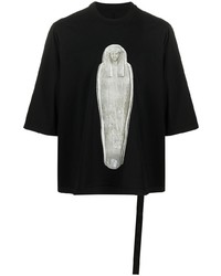 T-shirt à col rond imprimé noir Rick Owens DRKSHDW