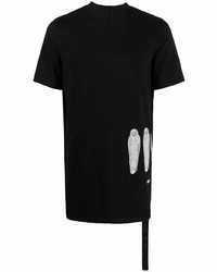 T-shirt à col rond imprimé noir Rick Owens DRKSHDW