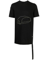 T-shirt à col rond imprimé noir Rick Owens DRKSHDW