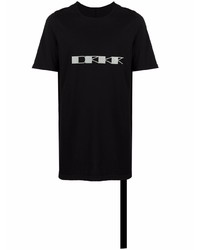 T-shirt à col rond imprimé noir Rick Owens DRKSHDW