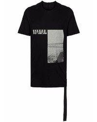 T-shirt à col rond imprimé noir Rick Owens DRKSHDW