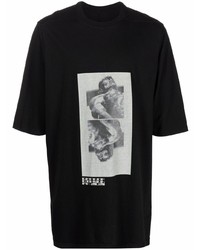 T-shirt à col rond imprimé noir Rick Owens DRKSHDW