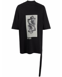 T-shirt à col rond imprimé noir Rick Owens DRKSHDW