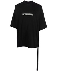 T-shirt à col rond imprimé noir Rick Owens DRKSHDW