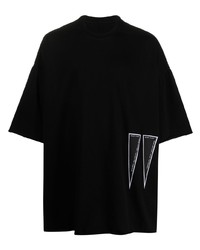 T-shirt à col rond imprimé noir Rick Owens DRKSHDW