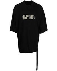 T-shirt à col rond imprimé noir Rick Owens DRKSHDW