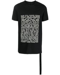 T-shirt à col rond imprimé noir Rick Owens DRKSHDW