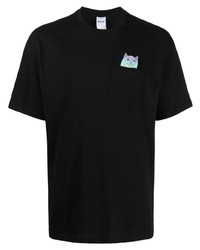 T-shirt à col rond imprimé noir RIPNDIP