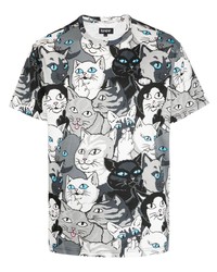 T-shirt à col rond imprimé noir RIPNDIP