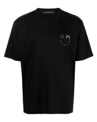 T-shirt à col rond imprimé noir Roar