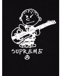 T-shirt à col rond imprimé noir Supreme