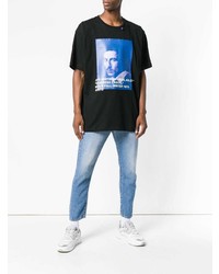 T-shirt à col rond imprimé noir Off-White