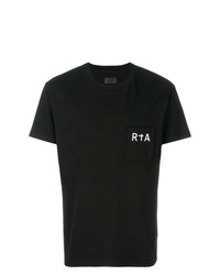 T-shirt à col rond imprimé noir RtA