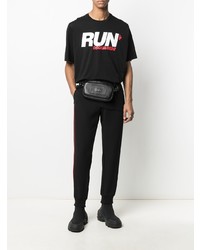 T-shirt à col rond imprimé noir DSQUARED2