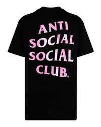 T-shirt à col rond imprimé noir Anti Social Social Club