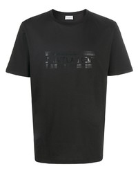 T-shirt à col rond imprimé noir Saint Laurent