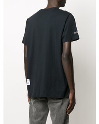 T-shirt à col rond imprimé noir Heron Preston