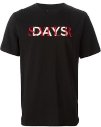 T-shirt à col rond imprimé noir Saturdays Surf NYC