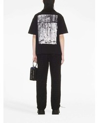 T-shirt à col rond imprimé noir Off-White