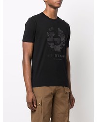 T-shirt à col rond imprimé noir Belstaff