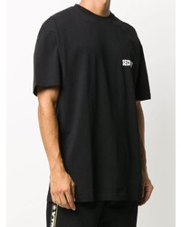 T-shirt à col rond imprimé noir Vetements