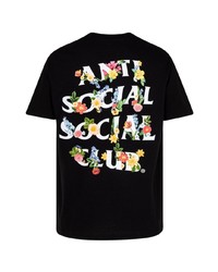 T-shirt à col rond imprimé noir Anti Social Social Club