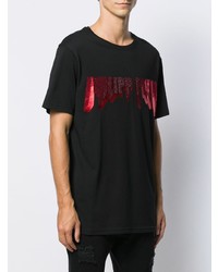 T-shirt à col rond imprimé noir Philipp Plein